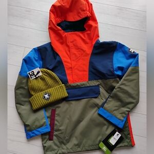 DC Shoes Co NEW DC-43 Technical Anorak Snowboarding Jacket & Beanie